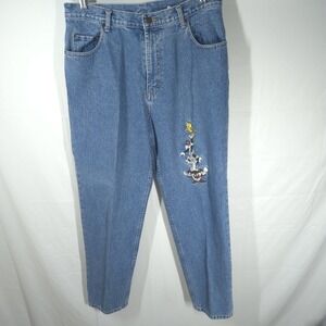VTG 1995 Warner Bros Looney Tunes Classic Mom Jeans Tweety Bugs  Sylvester Daffy